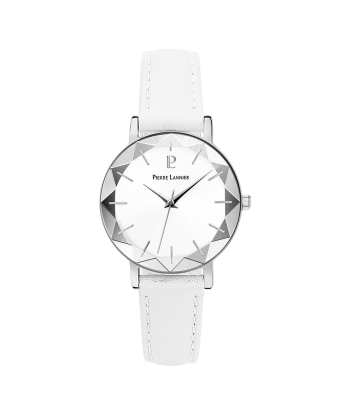 Multiples - Argenté Cuir Blanc - Montre - Pierre Lannier suggérées chez