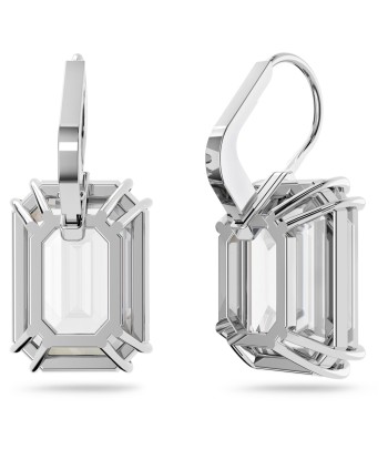 Millenia - Octogonal - Blanc Argenté - Pendants d'oreilles - Swarovski offre 