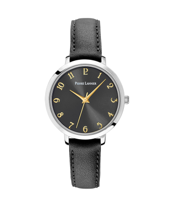 Chouquette - Argenté Cuir Noir - Montre - Pierre Lannier online