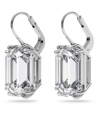 Millenia - Octogonal - Blanc Argenté - Pendants d'oreilles - Swarovski offre 