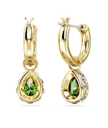 Stilla - Vert Doré - Pendants d'oreilles - Swarovski soldes