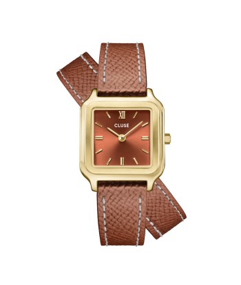 Gracieuse Petite - Marron Doré & Double Cuir - Montre Cluse vente chaude votre 