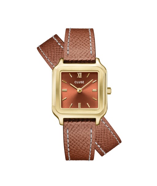 Gracieuse Petite - Marron Doré & Double Cuir - Montre Cluse vente chaude votre 