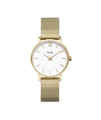 Minuit Mesh - Blanc Doré - Montre Cluse en linge