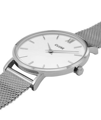 Minuit Mesh - Blanc Argenté - Montre Cluse les ligaments