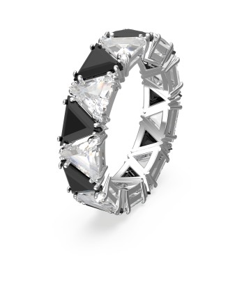 Matrix - Triangle - Noir Argenté - Bague - Swarovski de pas cher