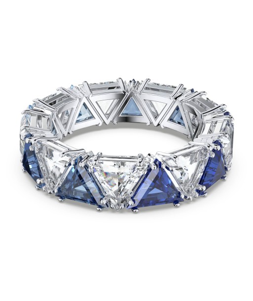 Matrix - Triangle - Bleu Argenté - Bague - Swarovski destockage