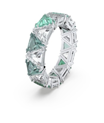 Matrix - Triangle - Vert Argenté - Bague - Swarovski les ctes