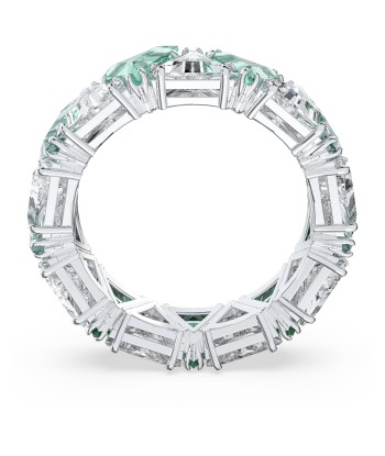 Matrix - Triangle - Vert Argenté - Bague - Swarovski les ctes