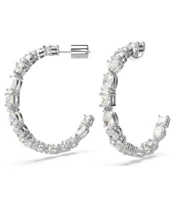 Mesmera  - Blanc Argenté - Boucles d'oreilles - Swarovski votre restaurant rapide dans 