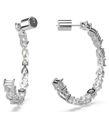 Mesmera  - Blanc Argenté - Boucles d'oreilles - Swarovski votre restaurant rapide dans 