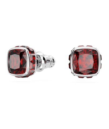 Birthstone - Janvier - Rouge Argenté - Boucles d'oreilles - Swarovski paiement sécurisé