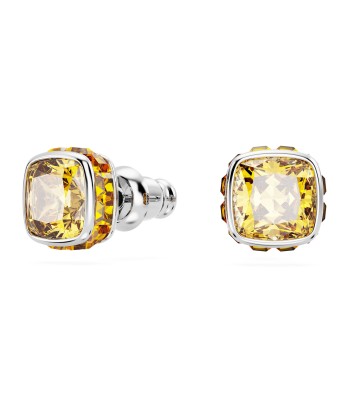 Birthstone - Novembre - Jaune Argenté - Boucles d'oreilles - Swarovski Par le système avancé 