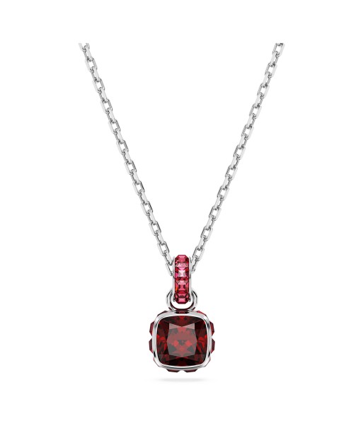 Birthstone - Janvier - Rouge Argenté - Collier - Swarovski offre 