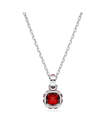 Birthstone - Janvier - Rouge Argenté - Collier - Swarovski offre 