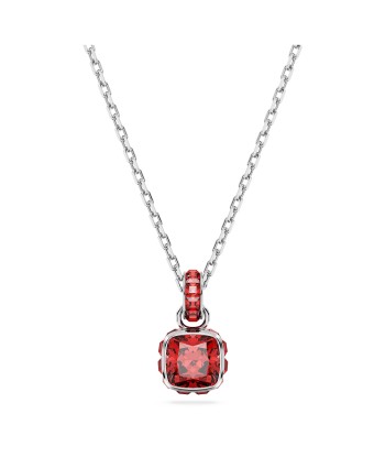 Birthstone - Juillet - Rouge Argenté - Collier - Swarovski hantent personnes