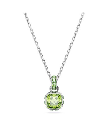 Birthstone - Aout - Vert Argenté - Collier - Swarovski Venez acheter