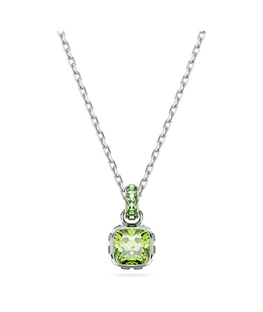 Birthstone - Aout - Vert Argenté - Collier - Swarovski Venez acheter