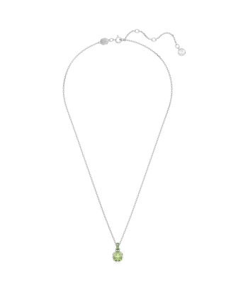 Birthstone - Aout - Vert Argenté - Collier - Swarovski Venez acheter