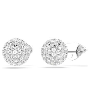 Lucent - Blanc Argenté - Clous d'oreilles - Swarovski destockage