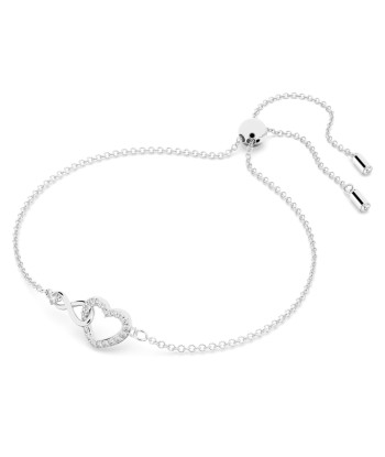 Infinity - Blanc Argenté - Bracelet - Swarovski la colonne vertébrale