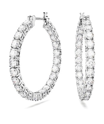 Matrix - Blanc Argenté - Boucles d'oreilles - Swarovski Toutes les collections ici