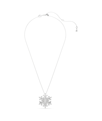 Idyllia - Flocon de Neige - Blanc Argenté - Collier et Broche - Swarovski vous aussi creer 