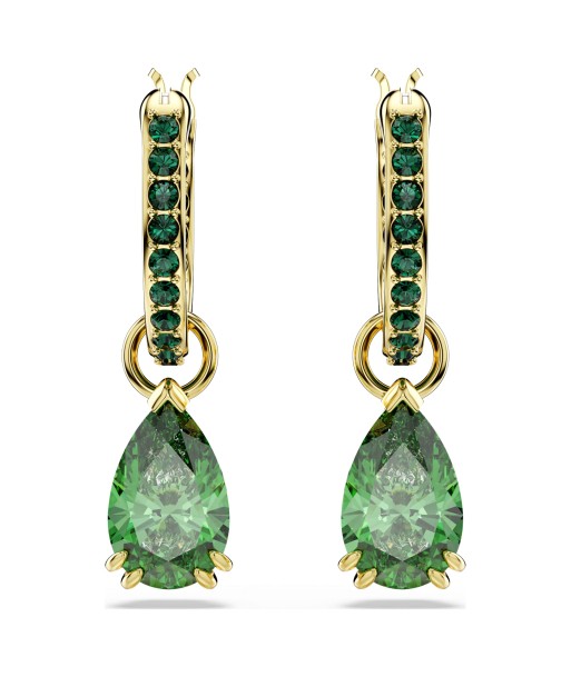 Attract - Taille Poire - Vert Doré - Boucles d'oreilles - Swarovski livraison gratuite