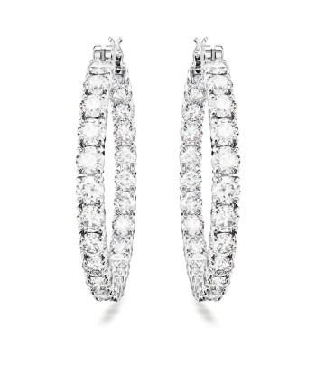 Matrix - Blanc Argenté - Boucles d'oreilles - Swarovski Toutes les collections ici