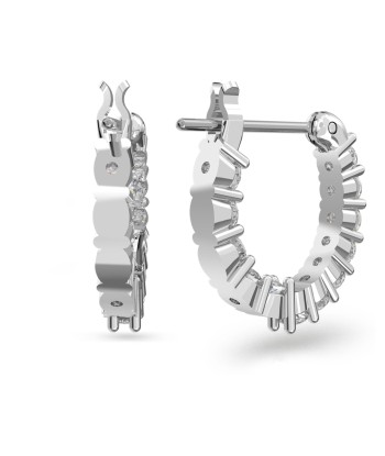 Vittore - Blanc Argenté - Boucles d'oreilles - Swarovski pas cher 