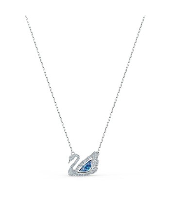 Dancing Swan - Blanc Argenté - Collier - Swarovski le concept de la Pate a emporter 