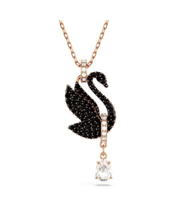 Iconic Swan - Noir Rosé - Pendentif - Swarovski en stock