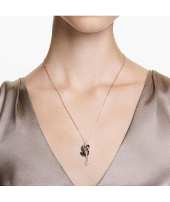 Iconic Swan - Noir Rosé - Pendentif - Swarovski en stock