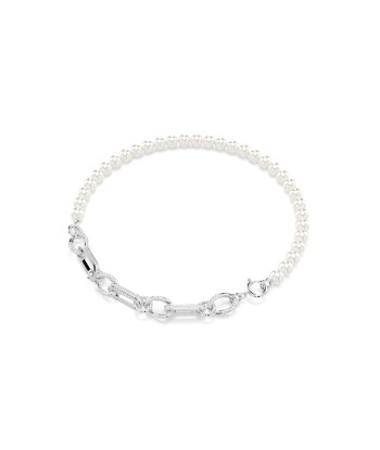 Dextera - Perle - Blanc Argenté - Collier - Swarovski Par le système avancé 