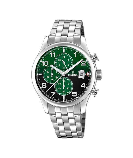 Timeless Chronograph - Modèle F20374/7 - Argenté & Vert - Montre Festina les muscles