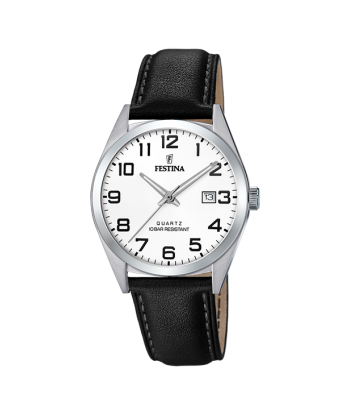 Classics - Modèle F20446/1 - Cuir Noir & Blanc - Montre Festina Venez découvrir notre 