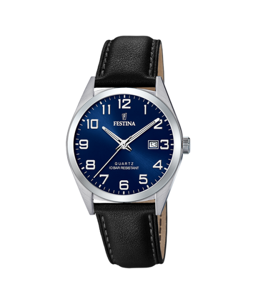 Classics - Modèle F20446/2 - Cuir Noir & Bleu - Montre Festina en ligne des produits 