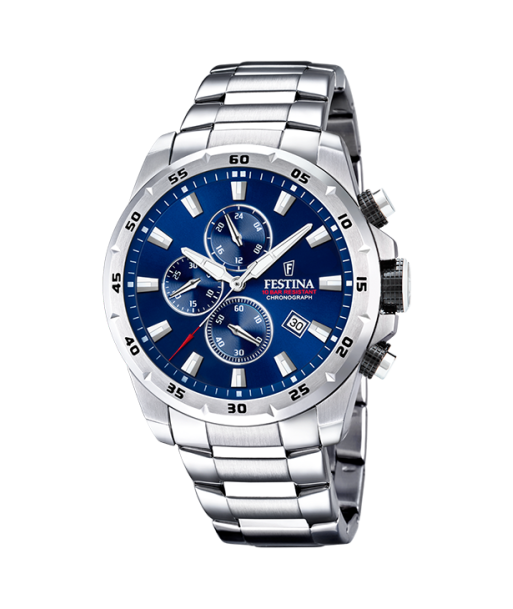 Timeless Chronograph - Modèle F20463/2 - Argenté & Bleu - Montre Festina l'achat 