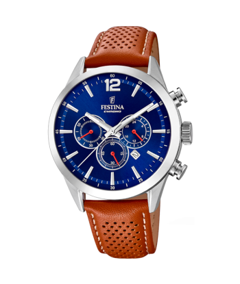 Timeless Chronograph - Modèle F20542/3 - Marron & Bleu - Montre Festina À commander