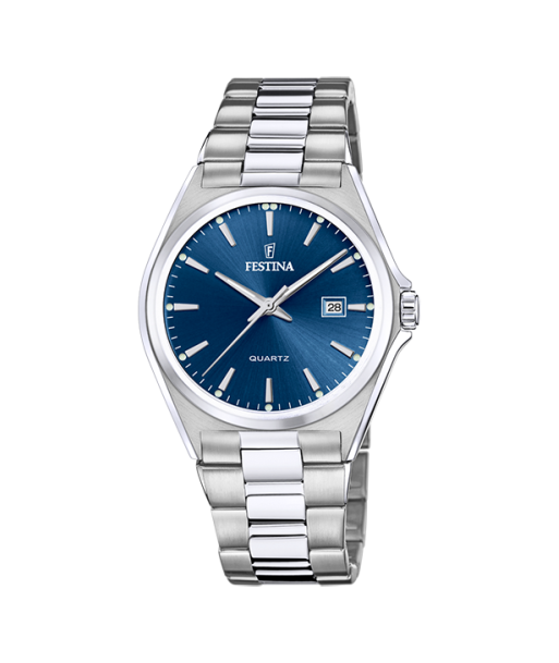 Classics - Modèle F20552/3 - Argenté & Bleu - Montre Festina pas cher