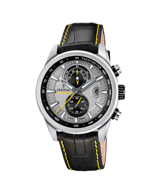 Timeless Chronograph - Modèle F20695/4 - Noir & Jaune - Montre Festina de pas cher