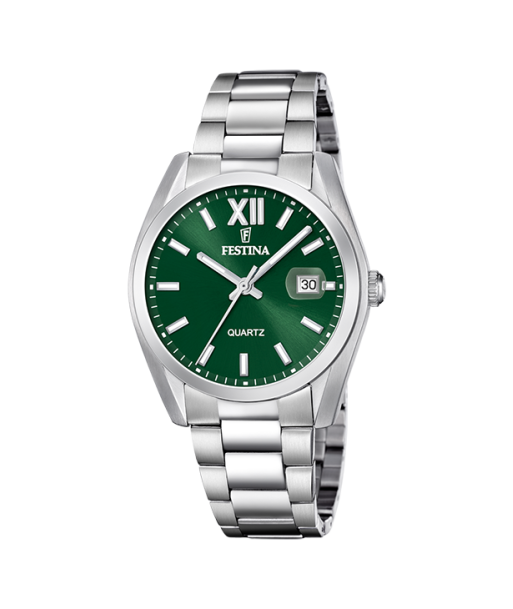 Classics - Modèle F20707/8 - Argenté & Vert - Montre Festina 50% de réduction en Octobre 2024