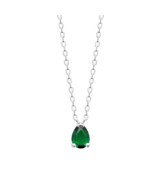 Goutte - Vert - Collier - Argent JUSQU'A -70%! 