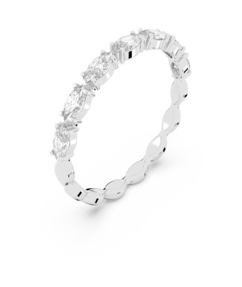 Vittore - Blanc Argenté - Marquise - Bague - Swarovski pas cher chine