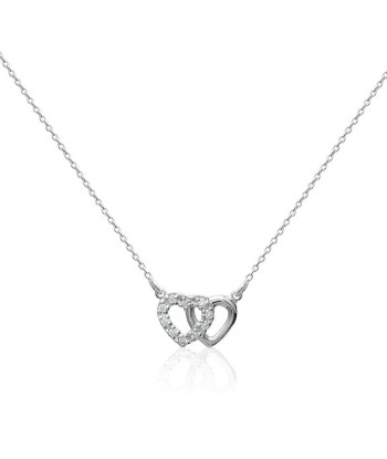 Coeur - Collier - Argent rembourrage situé sous