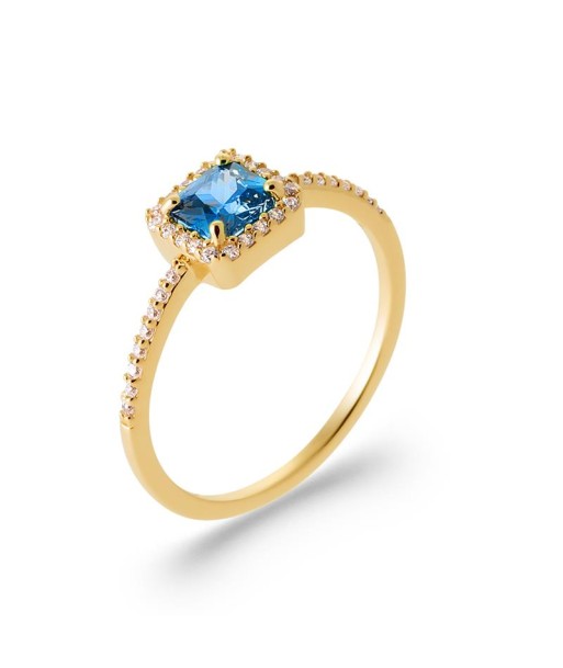 Marquise - Bleu - Bague en Plaqué Or - Azuline commande en ligne