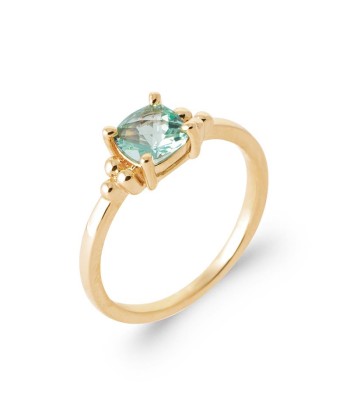 Solitaire - Vert - Bague en Plaqué Or - Azuline Véritable concentré