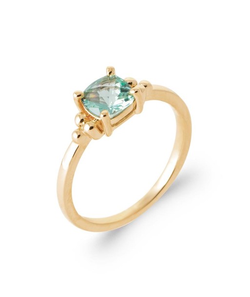 Solitaire - Vert - Bague en Plaqué Or - Azuline Véritable concentré