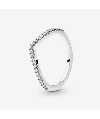 V - Blanc & Argent - Bague Pandora français