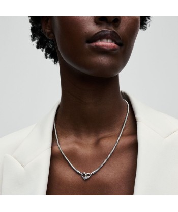 Maille Cloutée - Coeur - Argent - Collier Pandora store